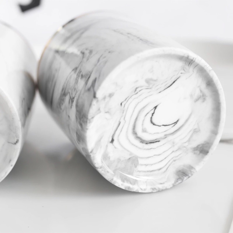 ❤︎台灣現貨❤︎北歐大理石陶瓷收納桶 筆筒收納 餐具收納 刷具收納 拍照用具「有感選物」-細節圖8