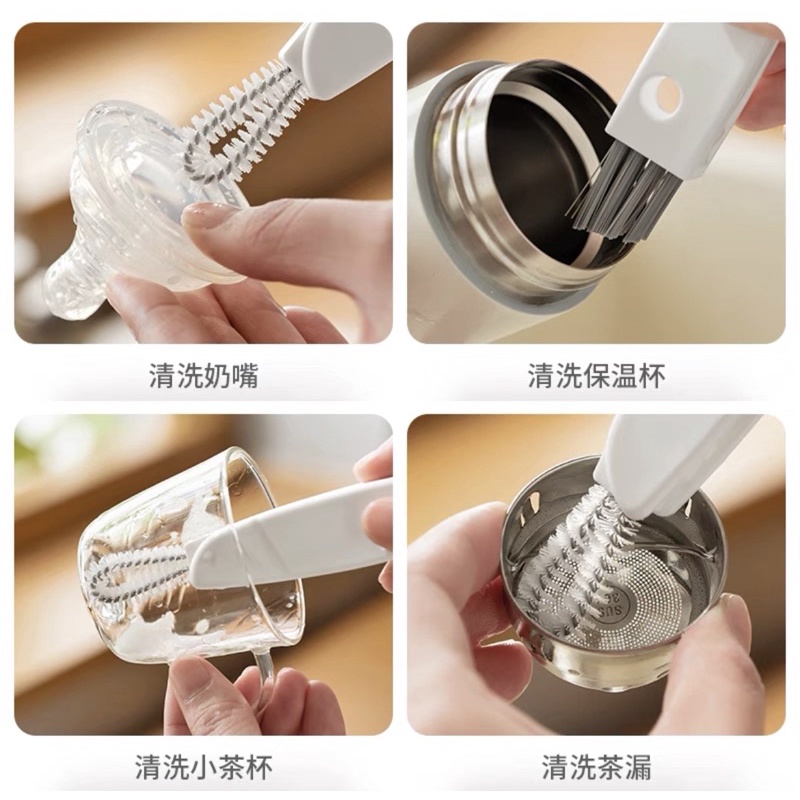 ❤︎台灣現貨❤︎洗杯蓋神器杯蓋刷 奶瓶刷 洗杯刷 廚房清潔「有感選物」-細節圖5