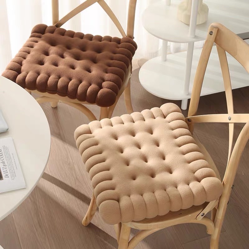 台灣現貨❤︎ins爆紅款Q彈加厚餅乾坐墊 抱枕靠墊 圓形坐墊 椅墊 飄窗坐墊 榻榻米坐墊 「有感選物」-細節圖4