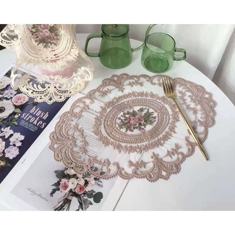 台灣現貨❤︎新升級柔軟手感！歐式復古法式蕾絲桌墊 拍照道具蕾絲桌布 拍照背景「有感選物」-細節圖4