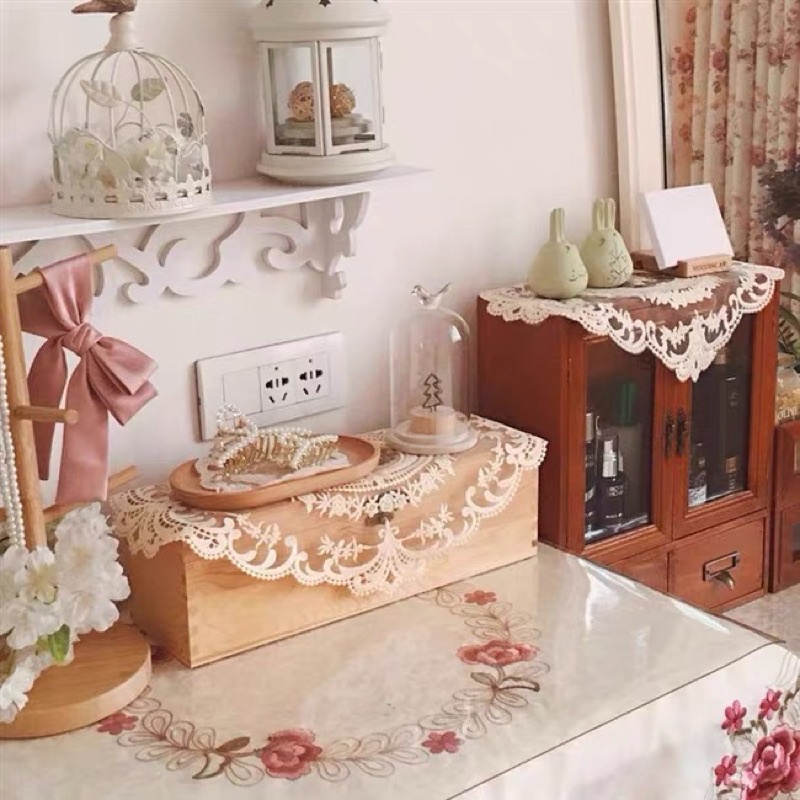 台灣現貨❤︎新升級柔軟手感！歐式復古法式蕾絲桌墊 拍照道具蕾絲桌布 拍照背景「有感選物」-細節圖7