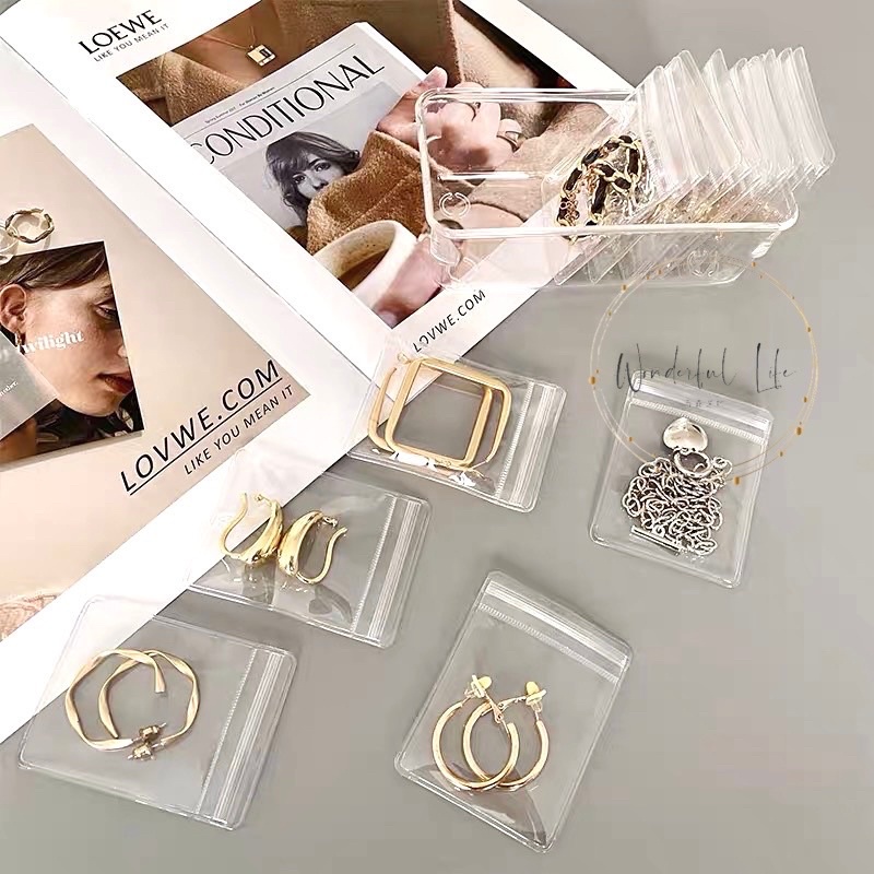 ❤︎台灣現貨❤︎加厚飾品收納袋夾鏈袋 首飾收納袋  抗氧化PVC收納袋 卡片收納「有感選物」-細節圖4