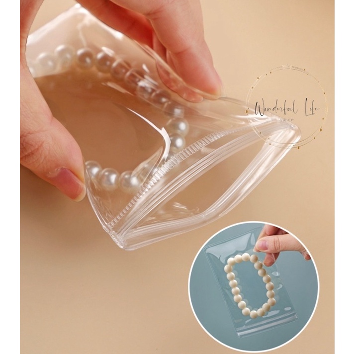 ❤︎台灣現貨❤︎加厚飾品收納袋夾鏈袋 首飾收納袋  抗氧化PVC收納袋 卡片收納「有感選物」-細節圖7