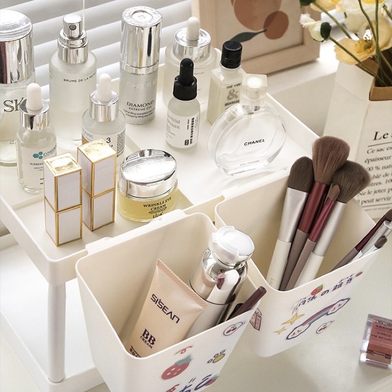 ❤︎台灣現貨❤︎推車小掛籃 收納桶 收納籃 文具收納 雜物收納盒「有感選物」-細節圖7