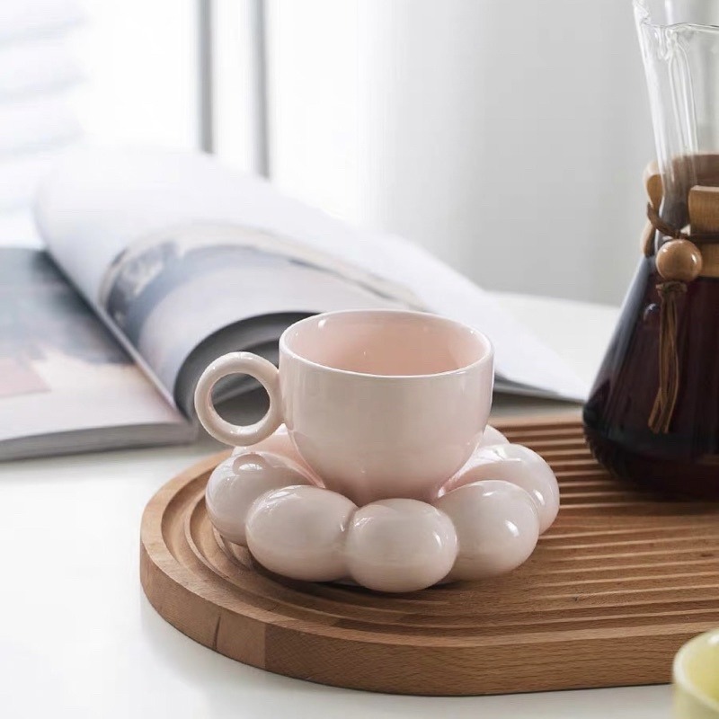 台灣現貨❤︎韓式可愛胖胖陶瓷茶杯組 杯子 茶杯 奶茶杯 早餐咖啡杯 交換禮物 生日禮物「有感選物」-細節圖7