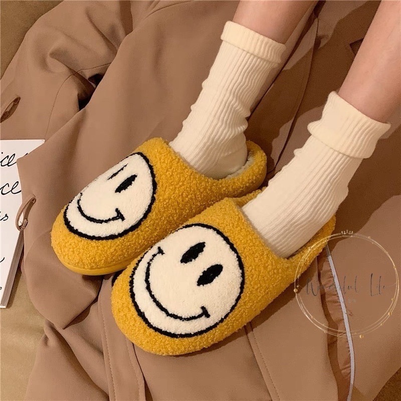 台灣現貨❤︎秋冬毛毛笑臉室內拖鞋 防滑拖鞋  「有感選物」-細節圖6