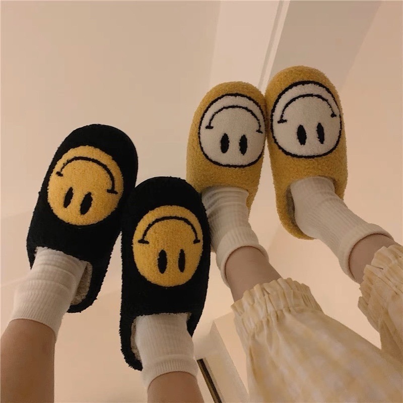 台灣現貨❤︎秋冬毛毛笑臉室內拖鞋 防滑拖鞋  「有感選物」-細節圖2