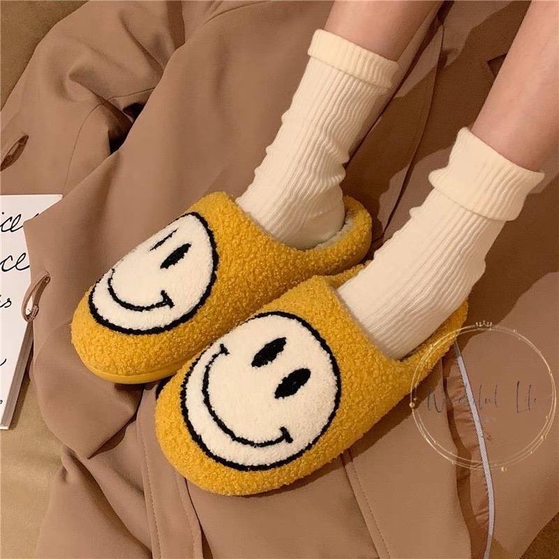 台灣現貨❤︎秋冬毛毛笑臉室內拖鞋 防滑拖鞋  「有感選物」-細節圖6