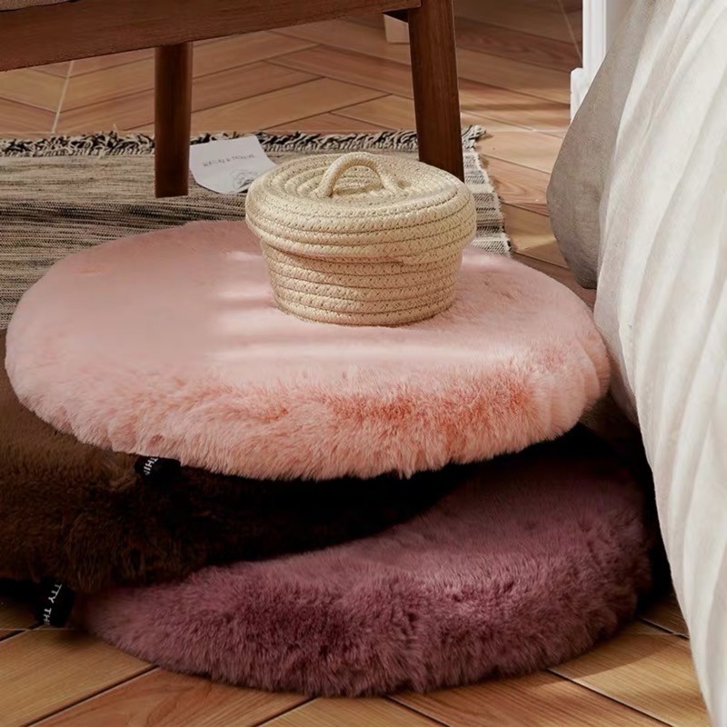 台灣現貨❤︎超柔軟仿兔絨毛記憶棉坐墊 椅墊靠墊 可拆洗坐墊 居家擺設 拍照道具「有感選物」-細節圖3