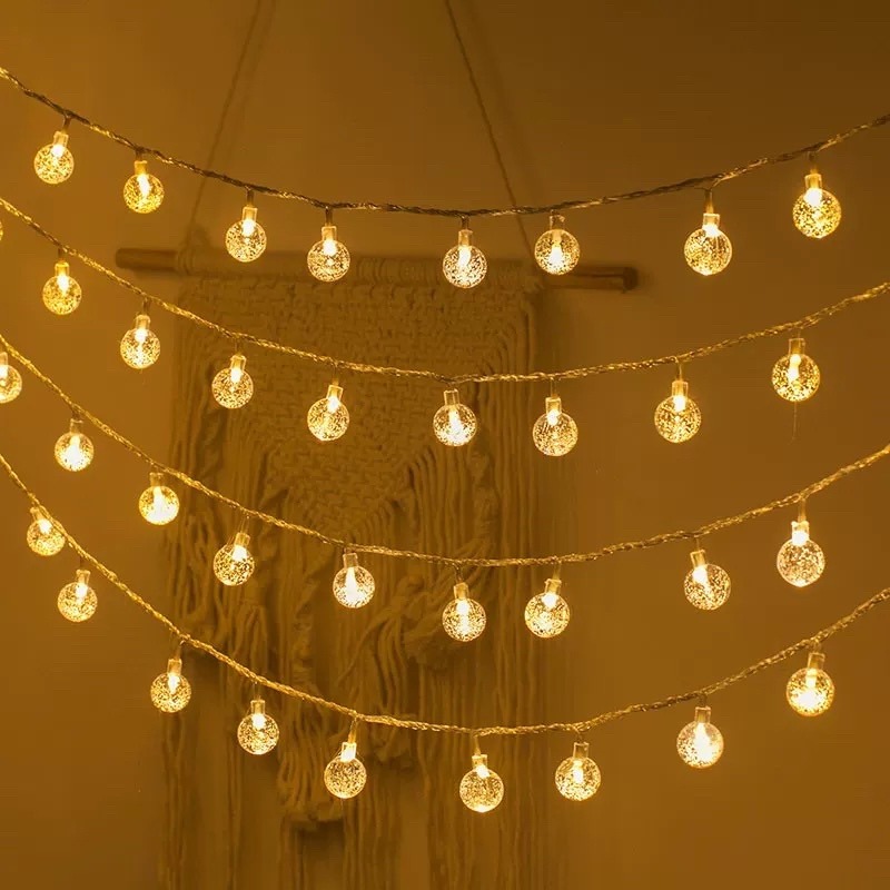 氣泡圓燈-10米（可閃爍）(電池）