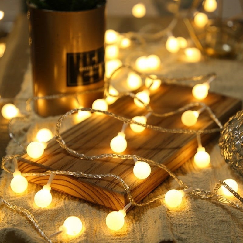 霧面圓球-10米（可閃爍）(電池）