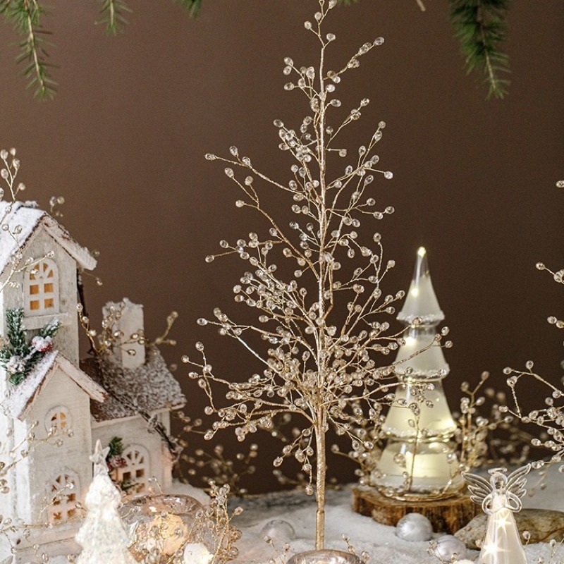 台灣現貨❤︎壓克力水晶聖誕樹 擺件聖誕節佈置 聖誕擺設 花環 婚禮佈置居家擺設「有感選物」-細節圖2