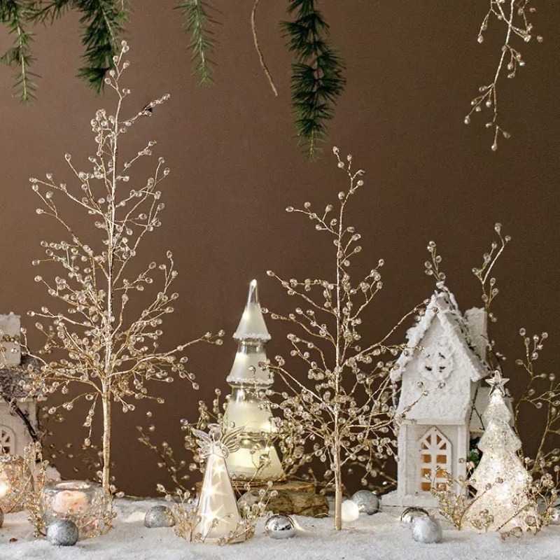 台灣現貨❤︎壓克力水晶聖誕樹 擺件聖誕節佈置 聖誕擺設 花環 婚禮佈置居家擺設「有感選物」-細節圖4