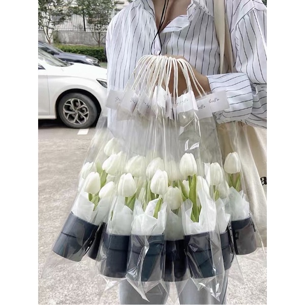 台灣現貨❤︎韓風仿真花鬱金香盆栽禮盒 居家擺設 母親節禮物 情人節禮物 畢業花束 聖誕禮物「有感選物」-細節圖5