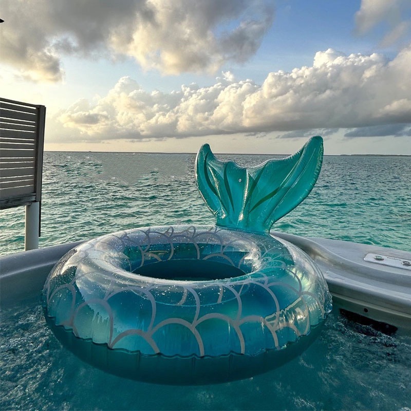 有感選物❤︎台灣現貨 可愛造型泳圈 網美拍照泳圈 人魚泳圈 亮片泳圈-細節圖2