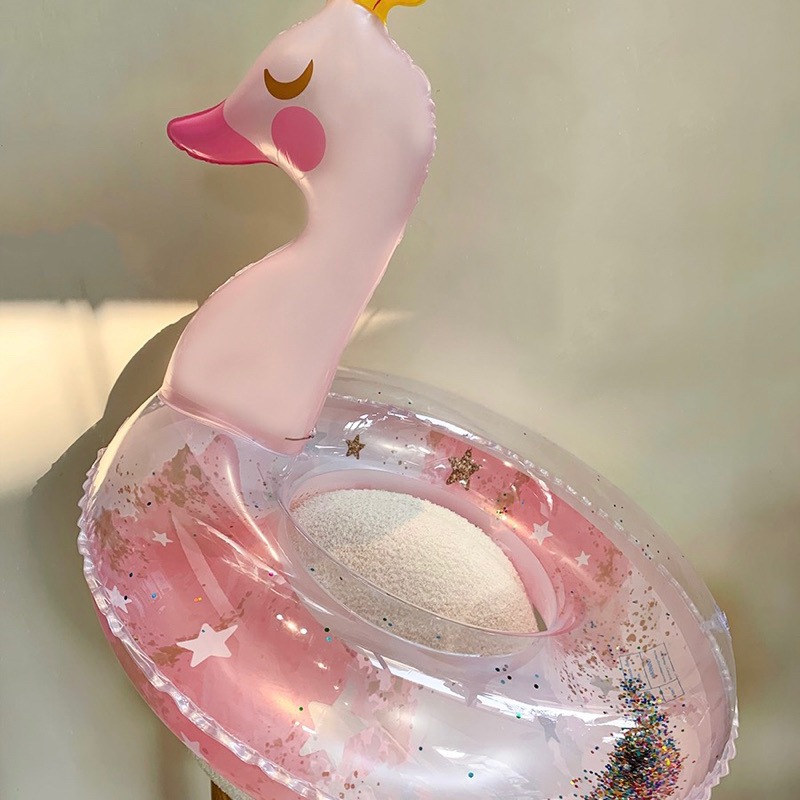 有感選物❤︎台灣現貨 可愛造型泳圈 網美拍照泳圈 人魚泳圈 亮片泳圈-細節圖8