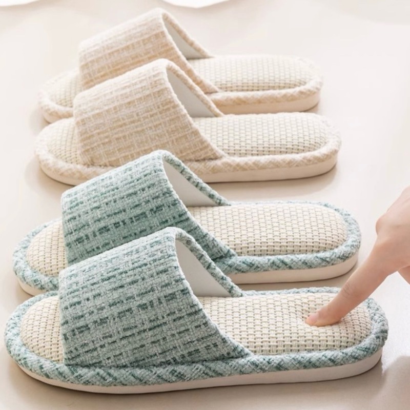 有感選物❤︎台灣現貨 小香風亞麻室內拖鞋 居家拖鞋 防滑拖鞋-細節圖2