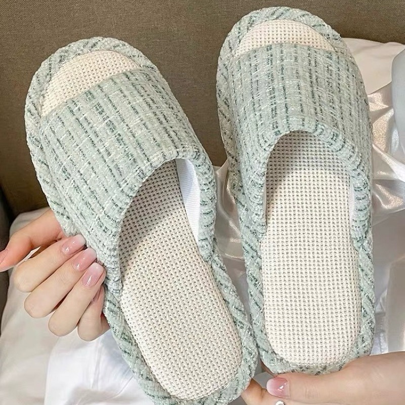 有感選物❤︎台灣現貨 小香風亞麻室內拖鞋 居家拖鞋 防滑拖鞋-細節圖8