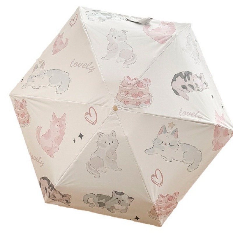 有感選物❤︎台灣現貨 迷你雨傘 遮陽傘 防曬雨傘 黑膠陽傘 晴雨兩用傘-細節圖8