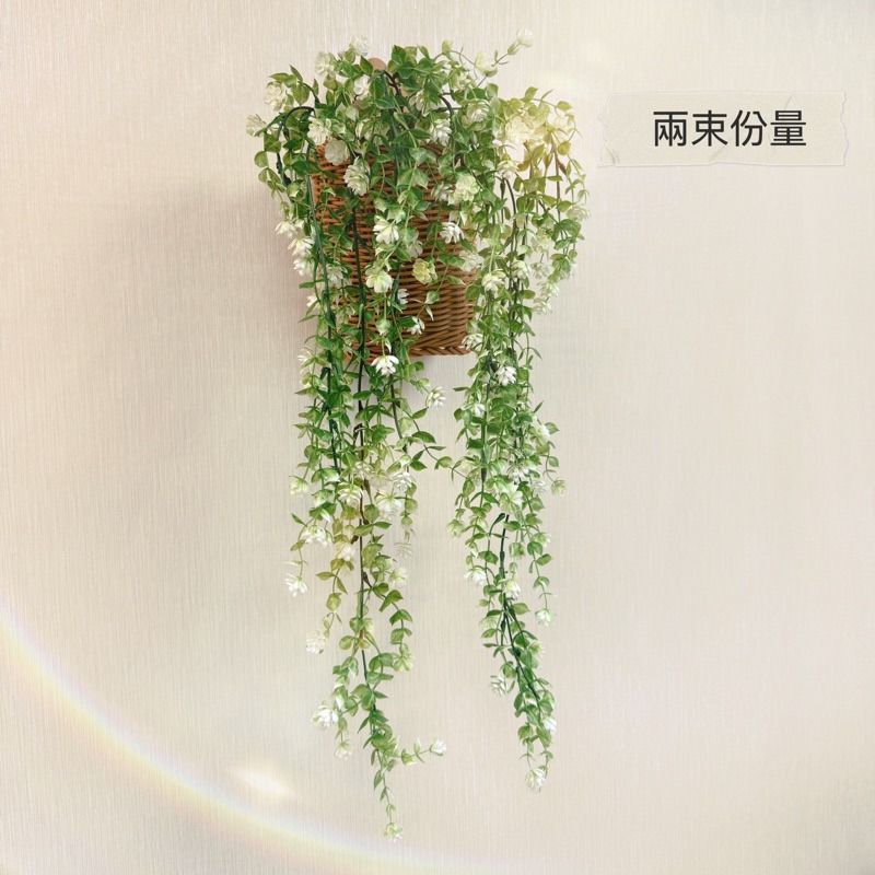 有感選物❤︎台灣現貨 仿真垂釣綠植藤蔓盆栽 仿真壁掛植物盆栽 婚禮佈置 居家佈置工作-細節圖2