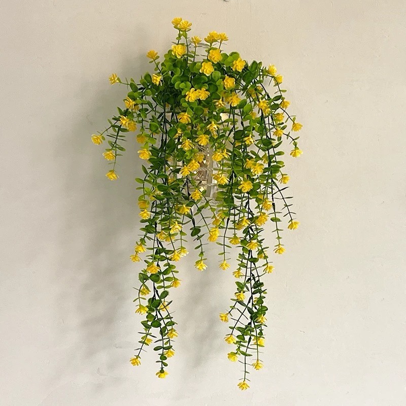 有感選物❤︎台灣現貨 仿真垂釣綠植藤蔓盆栽 仿真壁掛植物盆栽 婚禮佈置 居家佈置工作-細節圖3