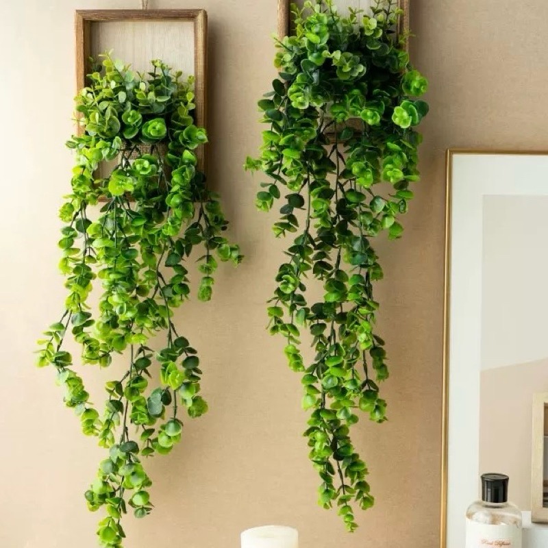 有感選物❤︎台灣現貨 仿真垂釣綠植藤蔓盆栽 仿真壁掛植物盆栽 婚禮佈置 居家佈置工作-細節圖6