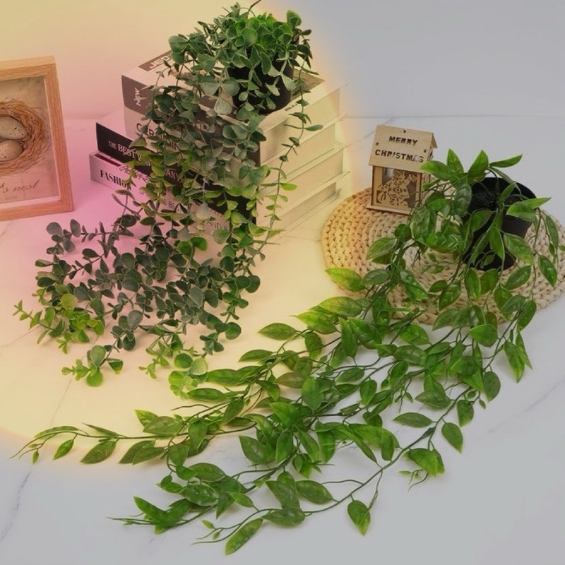 有感選物❤︎台灣現貨 仿真垂釣綠植藤蔓盆栽 仿真壁掛植物盆栽 婚禮佈置 居家佈置工作-細節圖7