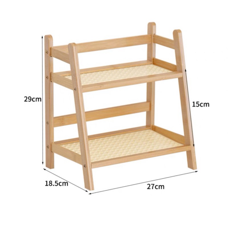 有感選物❤︎台灣現貨 木質雙層架 置物層架 盆栽架 桌上整理架-細節圖4