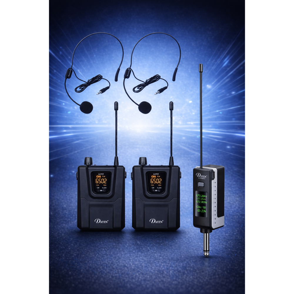 朗的音響^(U-900Ⅱ) 1對2迷你無線腰掛麥克風 新鮮特價3580-細節圖2