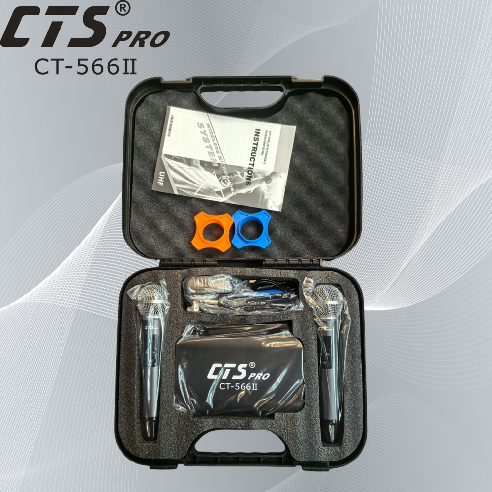 朗的音響^(CT-566II) UHF 雙手握無線麥克風.小巧主機 老師上課.會議用 特價$2980-細節圖2
