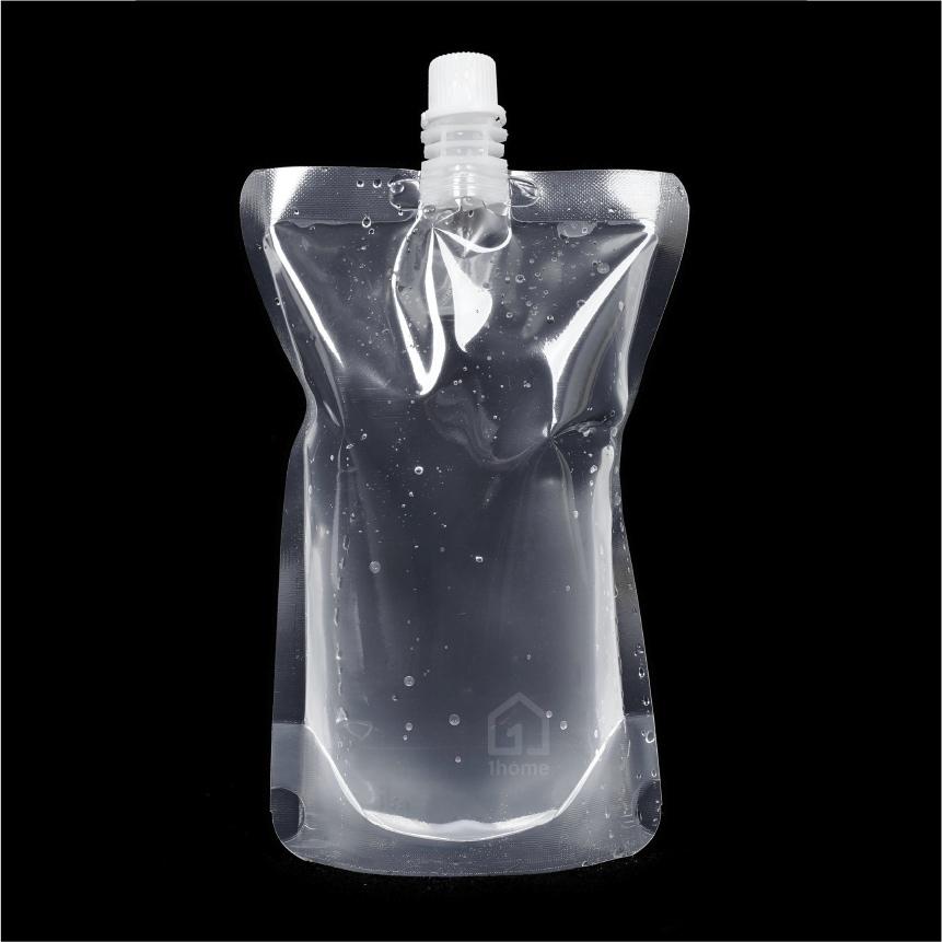 中口徑400ml液體自立透明吸嘴袋(加厚)｜免用吸管/吸嘴袋/飲料袋/食品袋/密封袋/自封袋/包裝袋【1home】-細節圖2