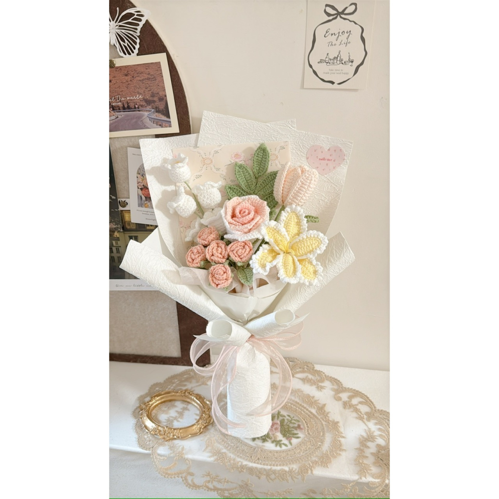 現貨 𓆩♡𓆪 氣質粉黃白黃色系花束-細節圖3