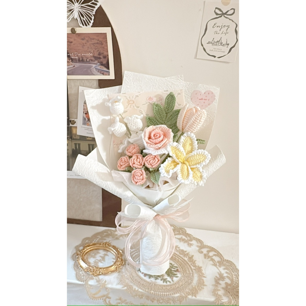 現貨 𓆩♡𓆪 氣質粉黃白黃色系花束-細節圖4