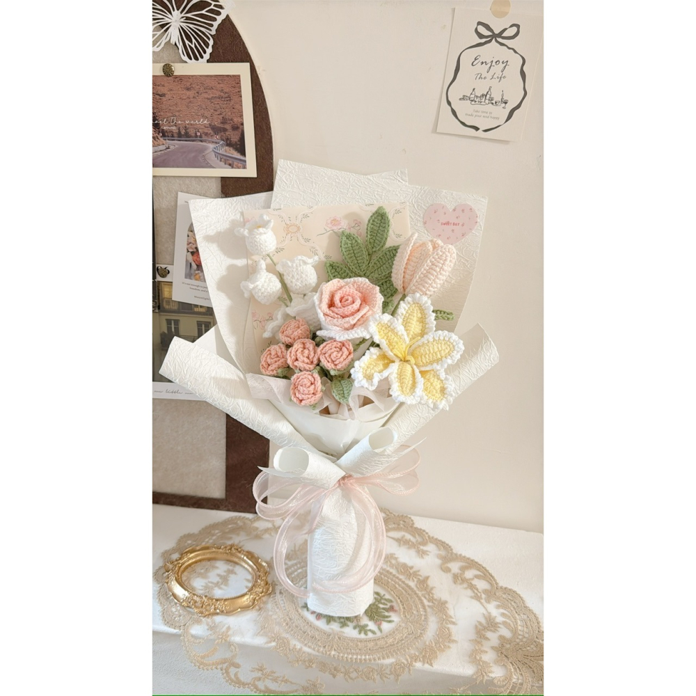 現貨 𓆩♡𓆪 氣質粉黃白黃色系花束-細節圖5