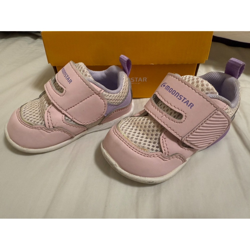 (二手) moonstar 3E寬楦粉色學步鞋 12cm (女寶)(第一雙鞋)-細節圖3
