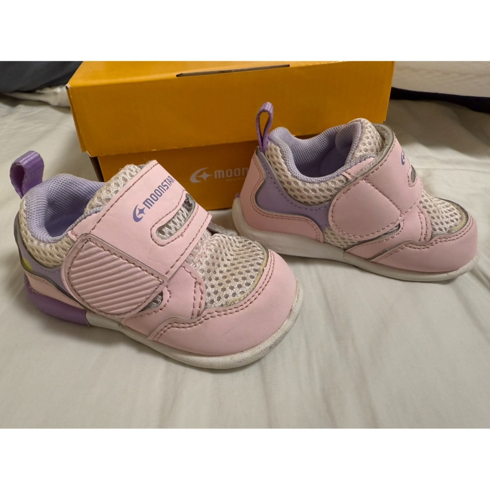 (二手) moonstar 3E寬楦粉色學步鞋 12cm (女寶)(第一雙鞋)-細節圖4