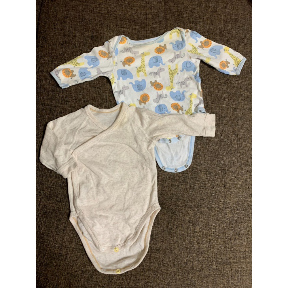 70cm/3-6m長袖包屁衣4件合售(mini coco/carter＇s/uniqlo)(二手)-細節圖3