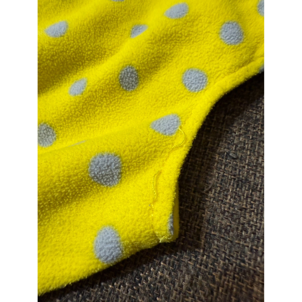 (二手) Carter＇s 女寶黃底灰點吊帶裙/連身裙/洋裝(12M)-細節圖3