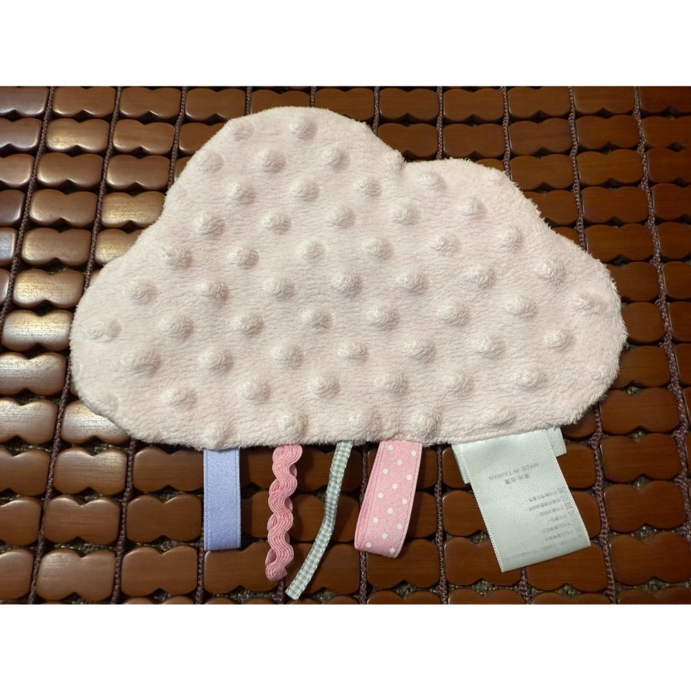 奇哥 台灣製 粉紅雲朵安撫巾 嬰兒安撫巾(二手近新)-細節圖2