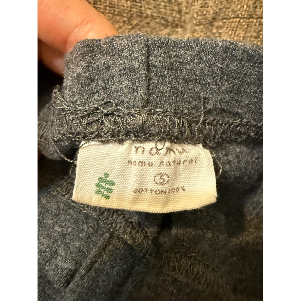 (二手近新) 韓國namu 小樹童裝 純棉灰色幼童幼兒長褲/內搭褲 5號(90)-細節圖3
