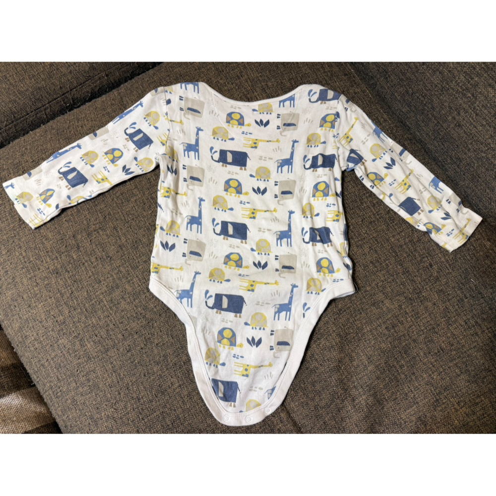 (二手) mothercare 動物圖案長袖純棉包屁衣 (12-18M/86cm) 男寶/女寶/中性-細節圖2