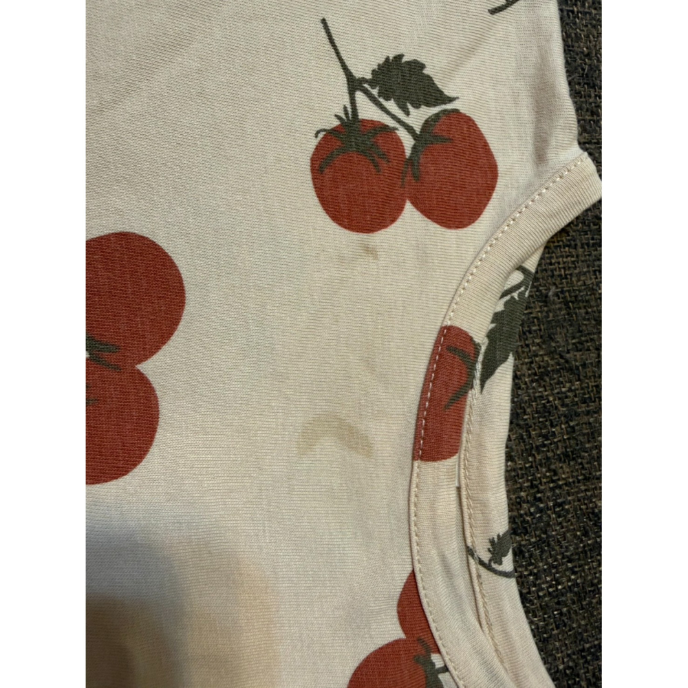 (二手微汙) Organic Zoo OZ 番茄短袖包屁衣 (1-2y) tomato 男寶 女寶 中性-細節圖4