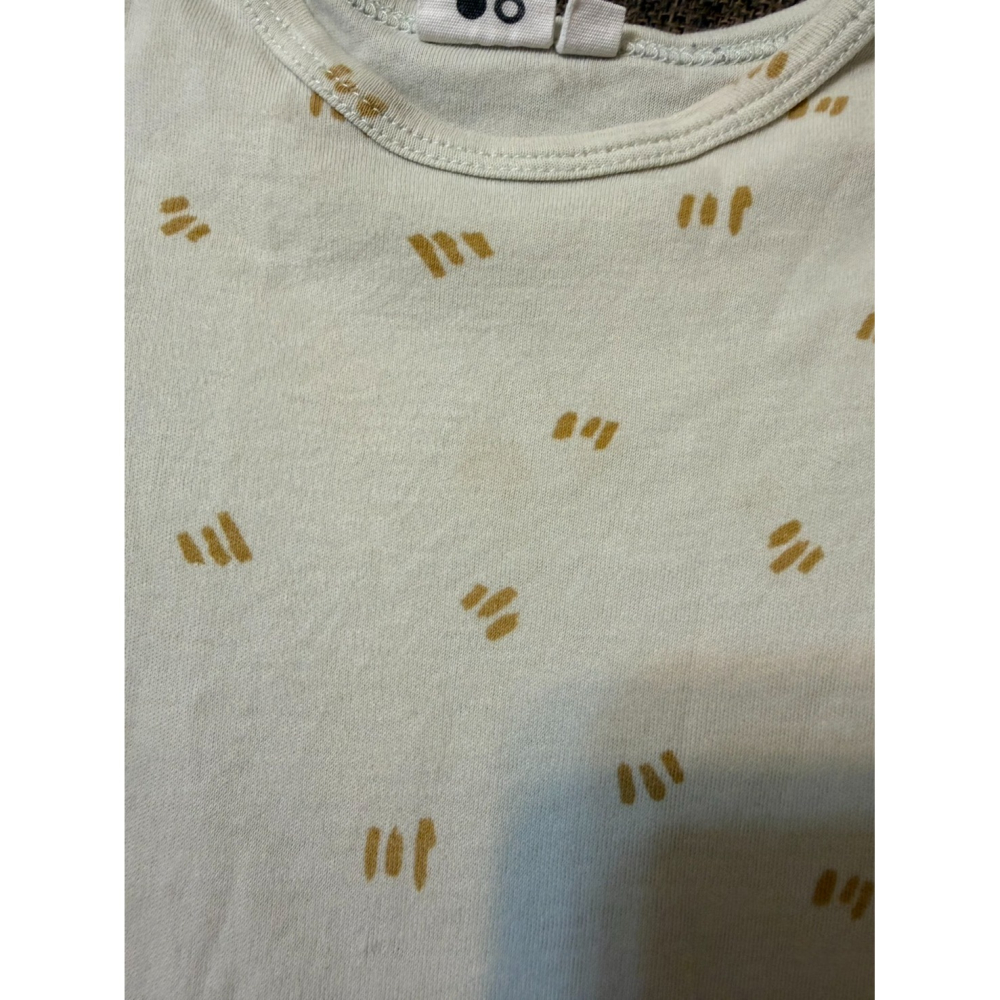 (二手微汙) 比利時Trixie 有機棉短袖包屁衣-檸檬蛋糕 (9-12M/80cm) 男寶 女寶 中性-細節圖4