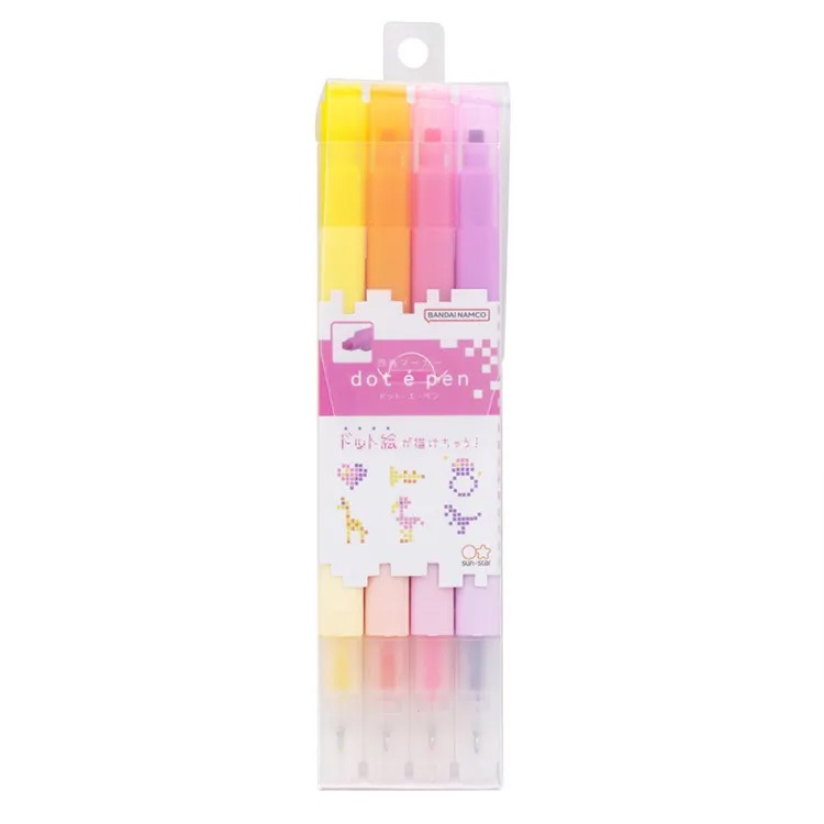 日本sun-star dot é pen 方形標記圓點雙頭兩用筆 4入組-細節圖9