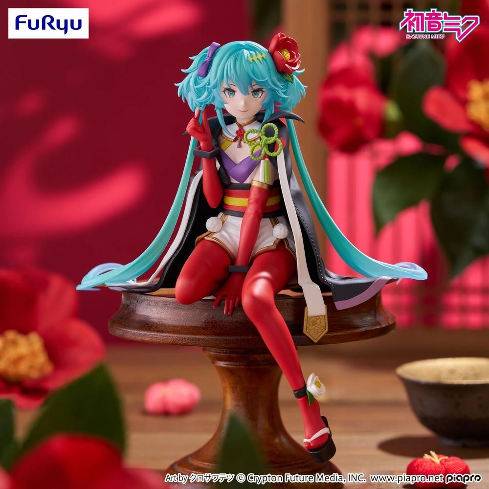 景品 初音未來 花仙子 山茶花 泡麵蓋公仔 Vocaloid 系列 模型 Figure 手-細節圖2