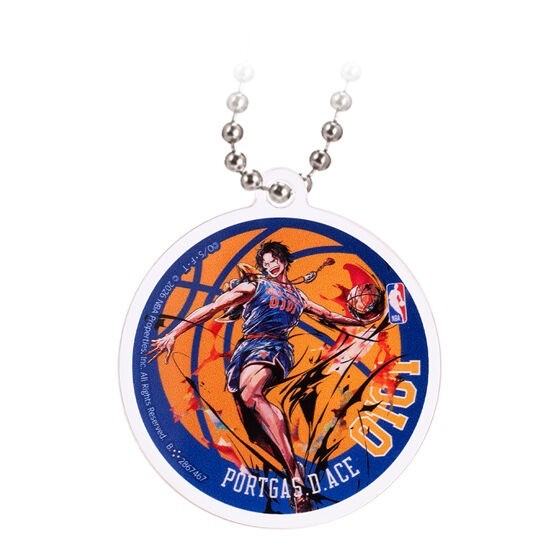 現貨 BANDAI 海賊王 NBA 聯名 壓克力吊飾 航海王 轉蛋 扭蛋 鑰匙圈 魯夫 索-規格圖6