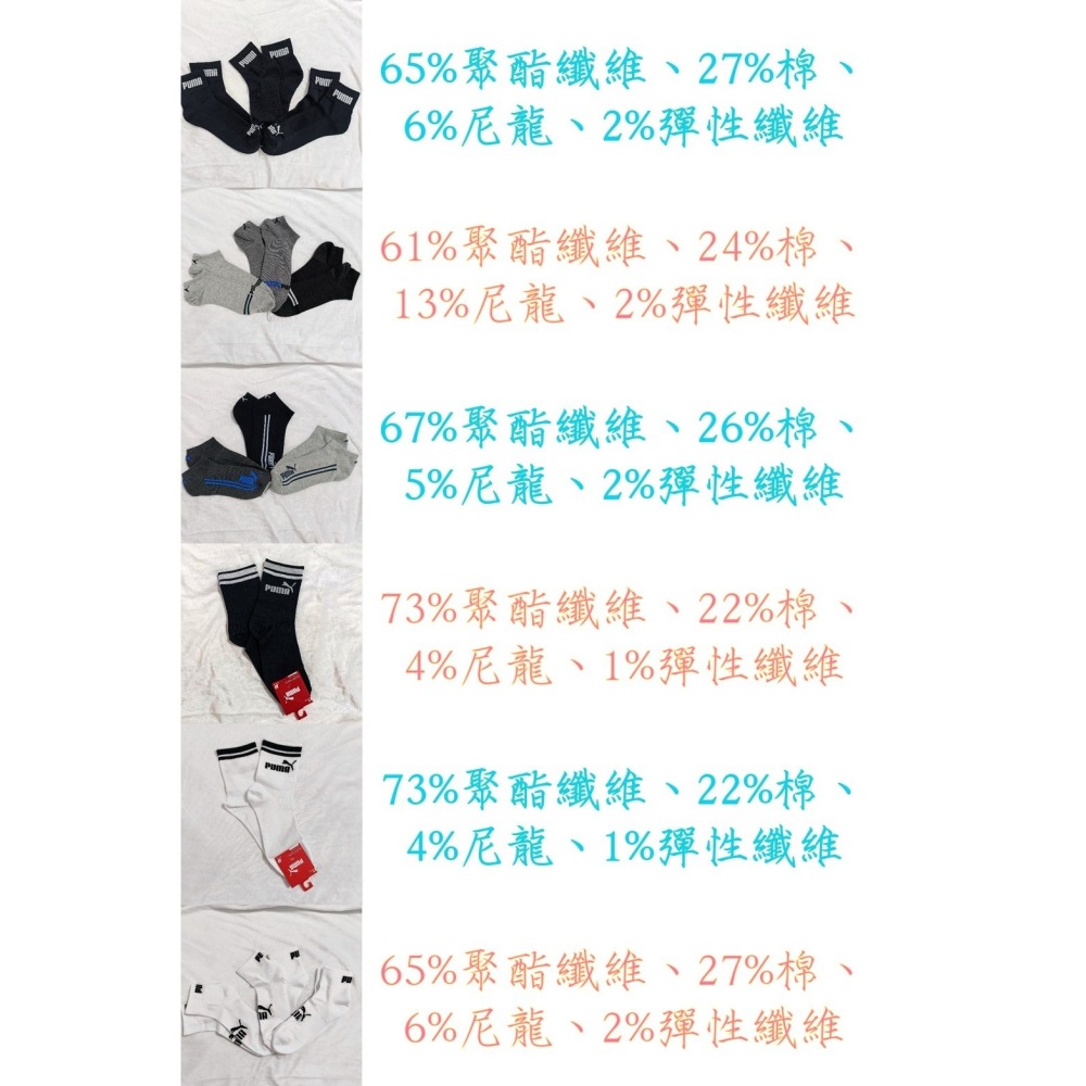 現貨✅PUMA男款襪子25-27 亞洲代理正版貨-細節圖2