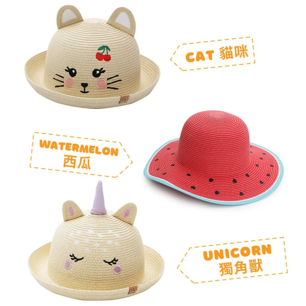 Flapjackkids✅防曬透氣編織帽-獨角獸-細節圖5
