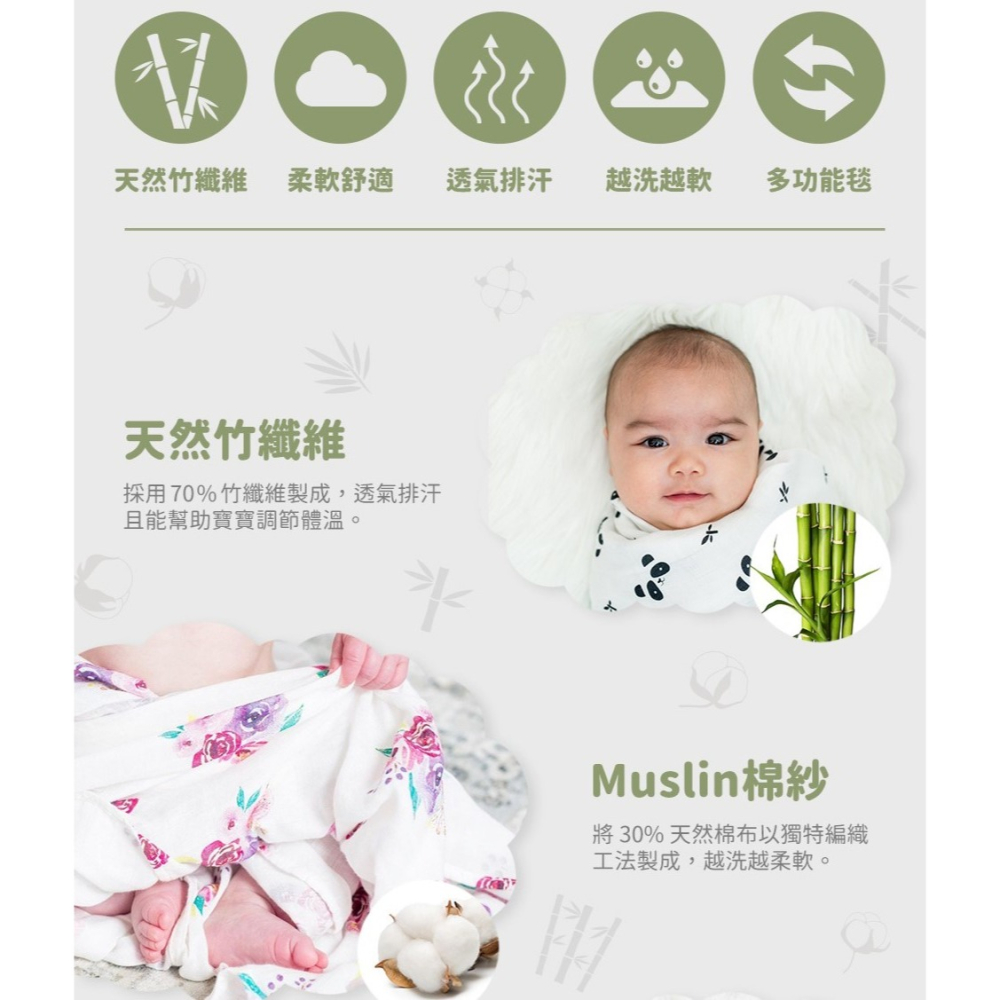 加拿大lulujo✅竹纖維新生兒帽子包巾禮盒-細節圖6