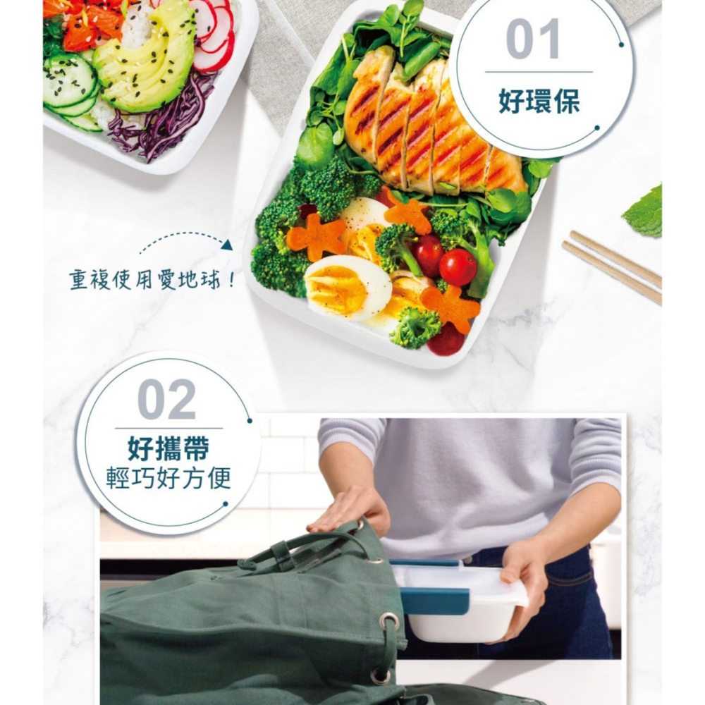 OXO✅隨行密封保鮮盒 便當矽膠外出餐食微波午餐晚餐環保餐具野餐露營-細節圖3